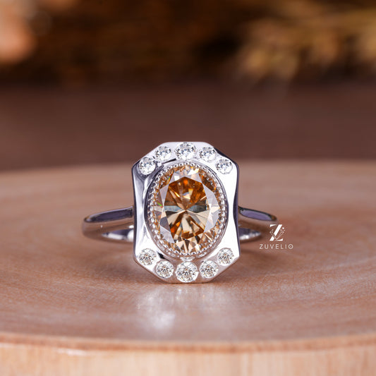 Oval Moissanite Ring