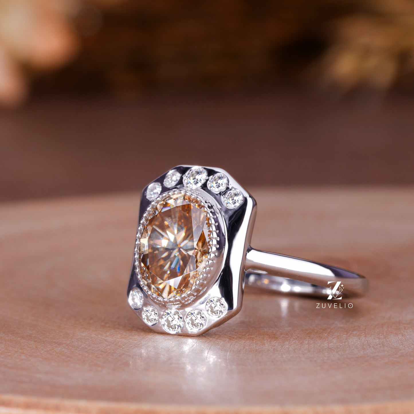 Oval Moissanite Ring