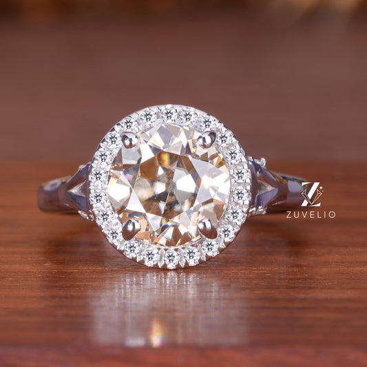 OEC Round Moissanite Ring