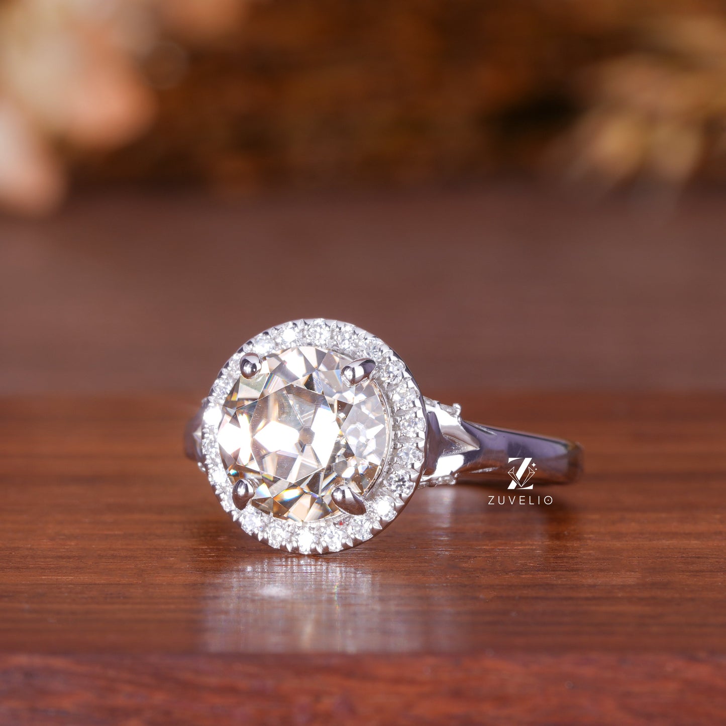 OEC Round Moissanite Ring