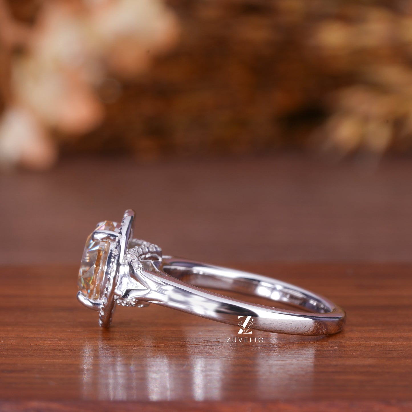 OEC Round Moissanite Ring