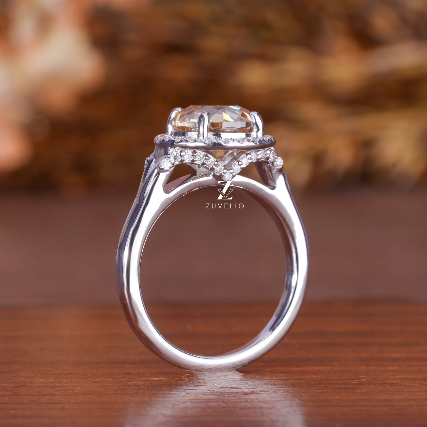 OEC Round Moissanite Ring