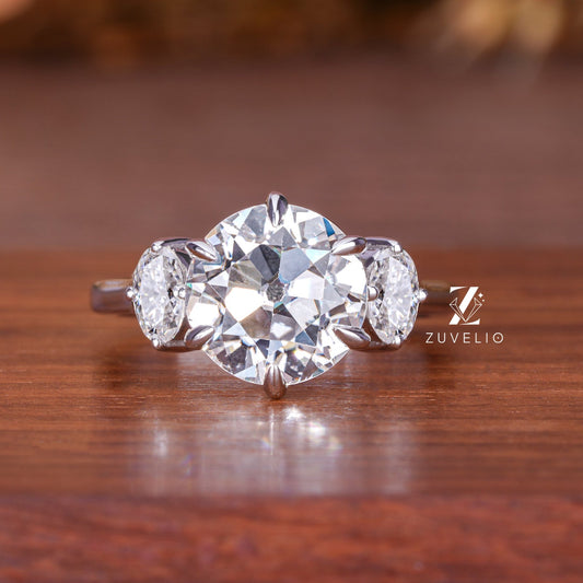 Three Stone Moissanite Ring