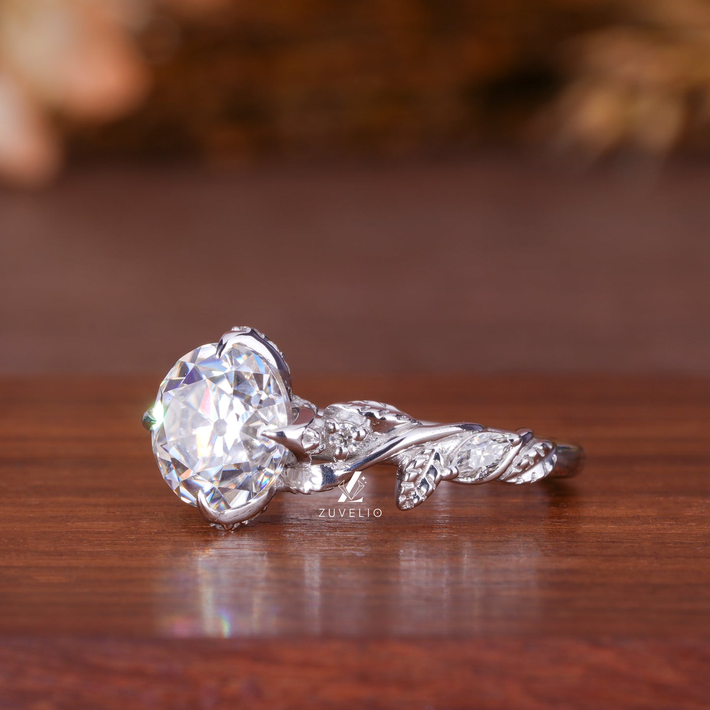 OEC Round Moissanite Ring