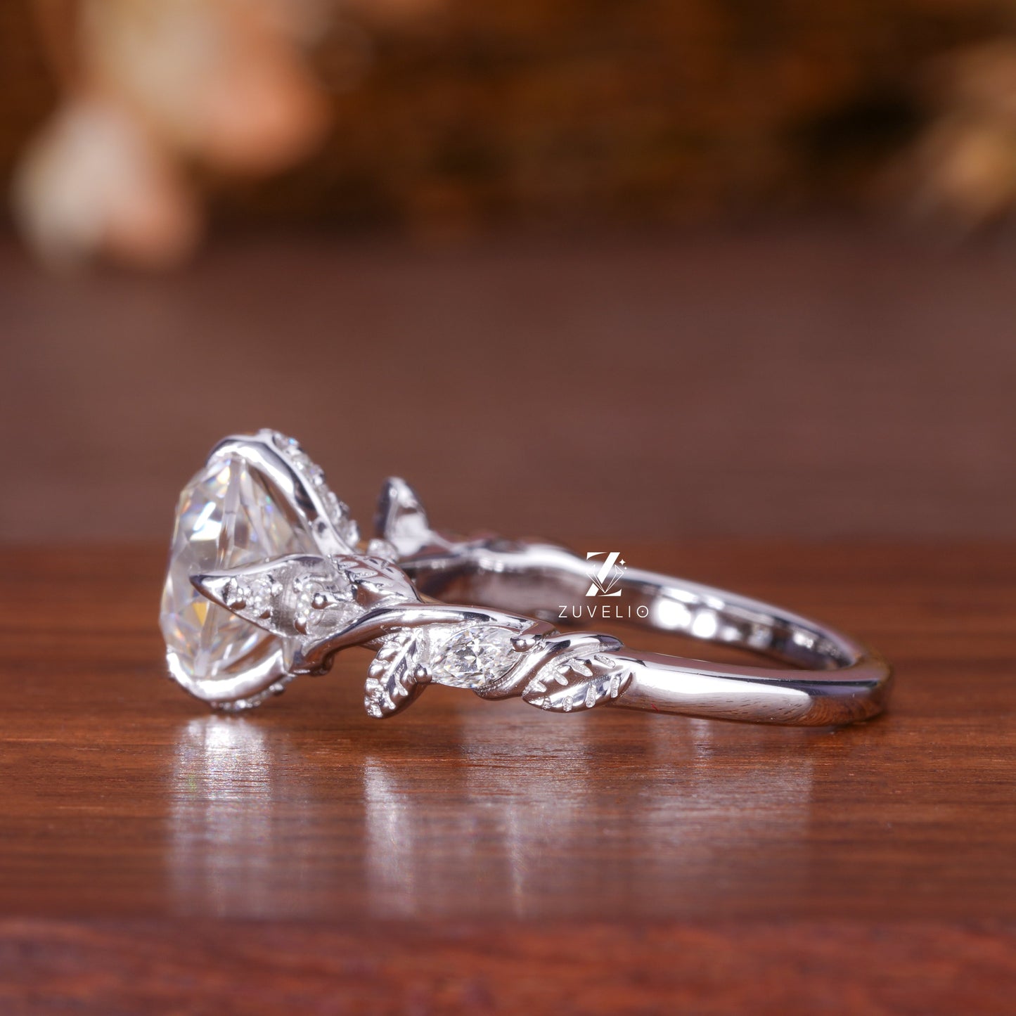 OEC Round Moissanite Ring