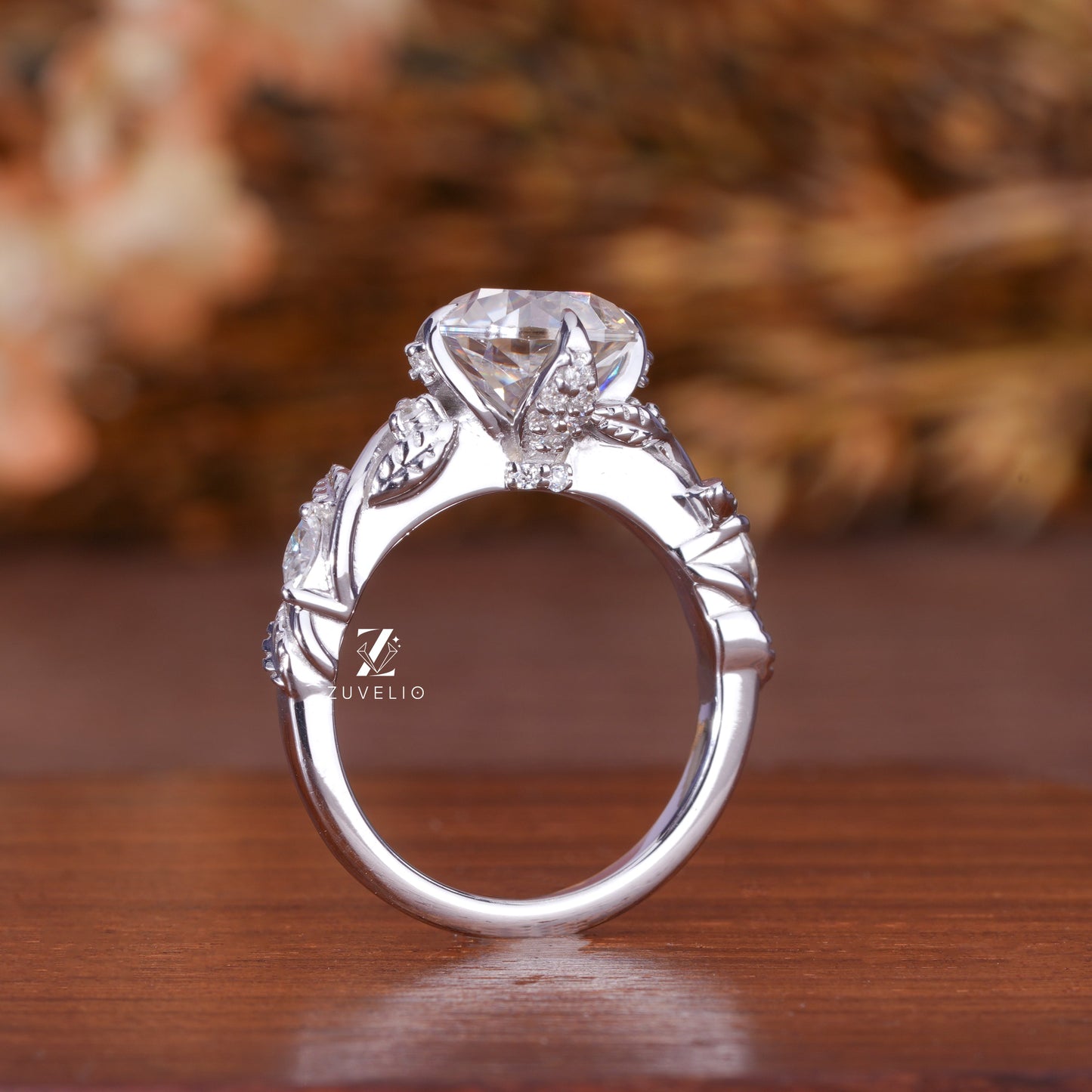 OEC Round Moissanite Ring