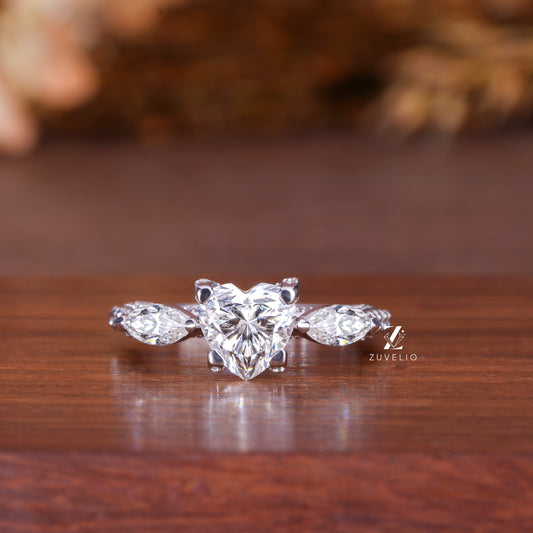 Heart Cut Moissanite Ring