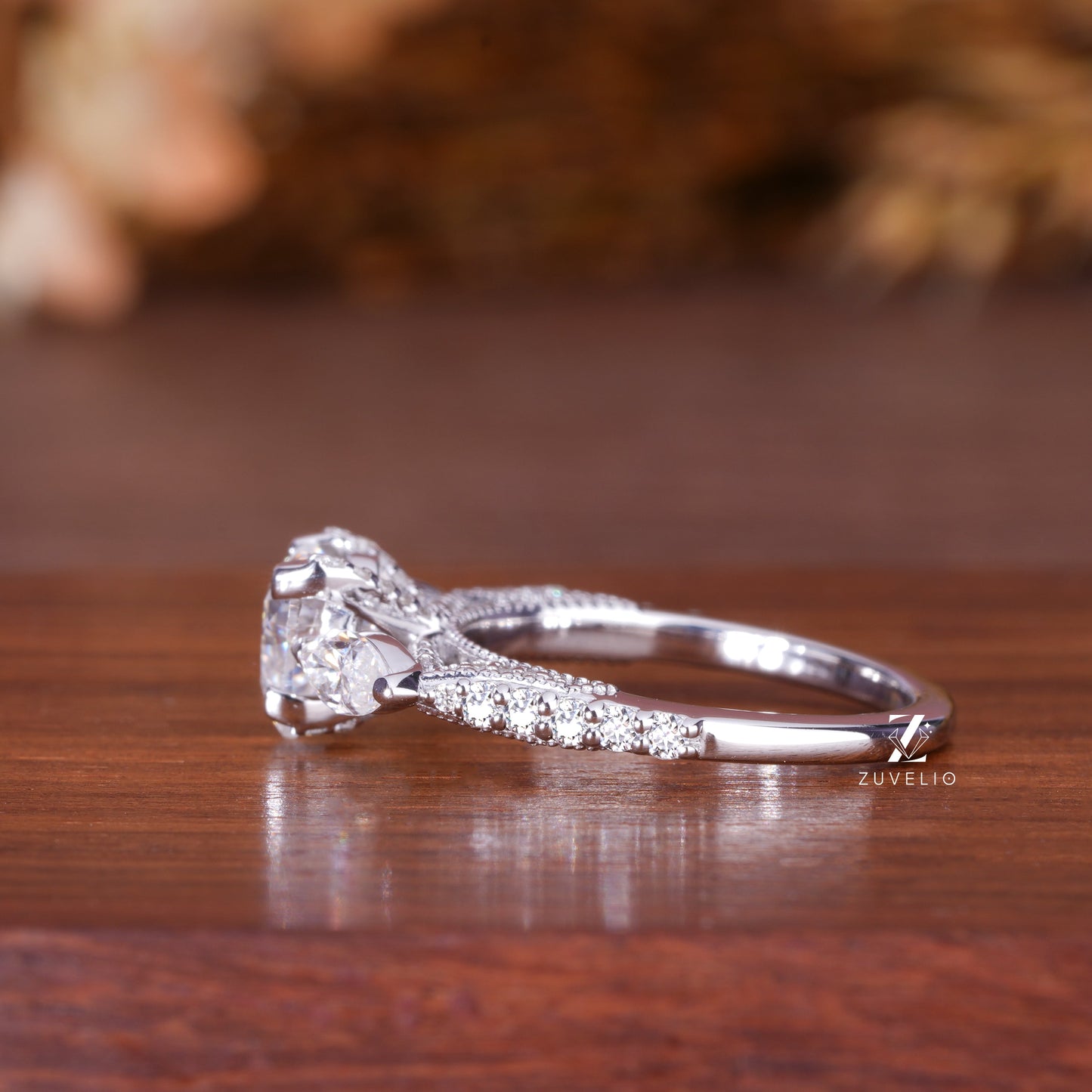 Heart Cut Moissanite Ring