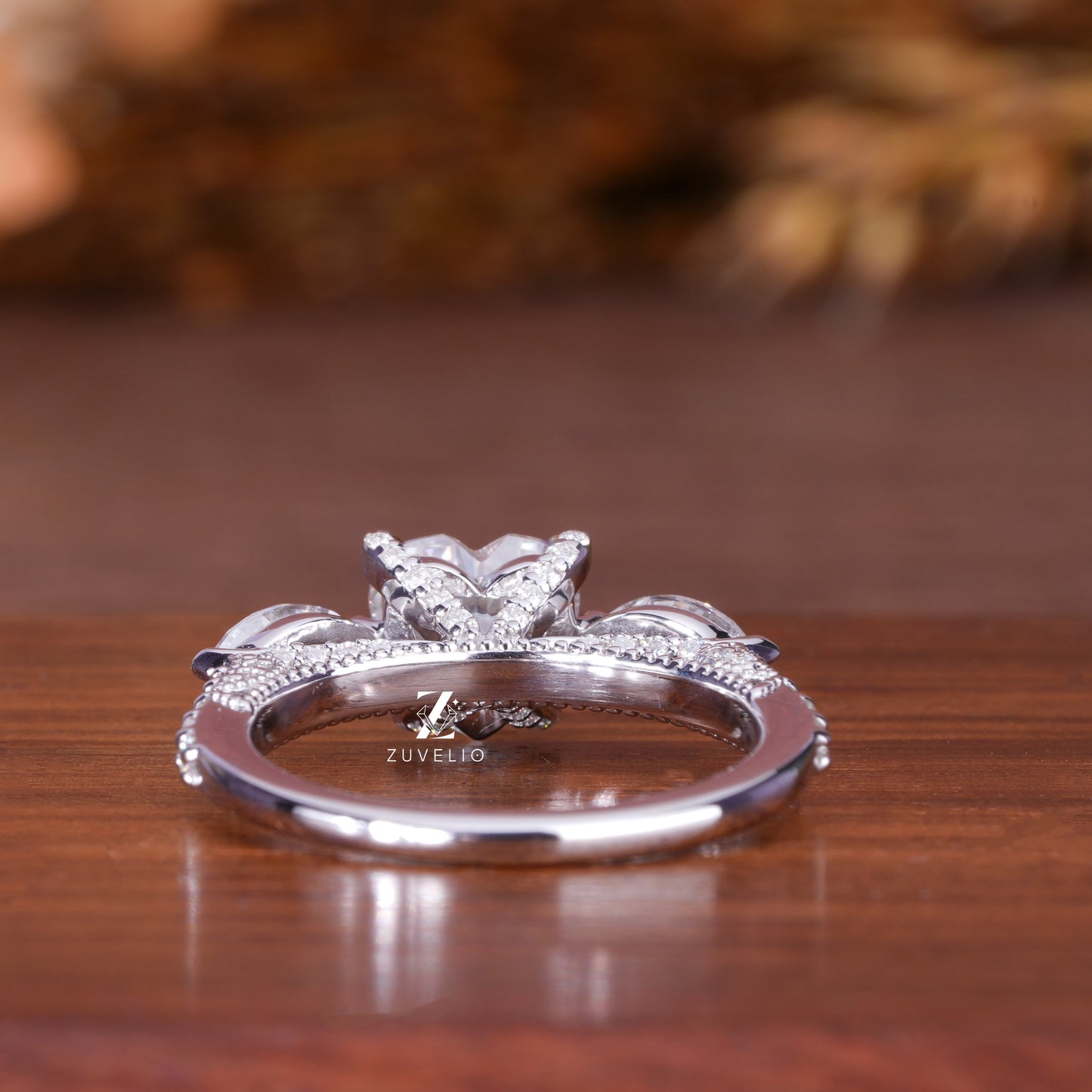Heart Cut Moissanite Ring