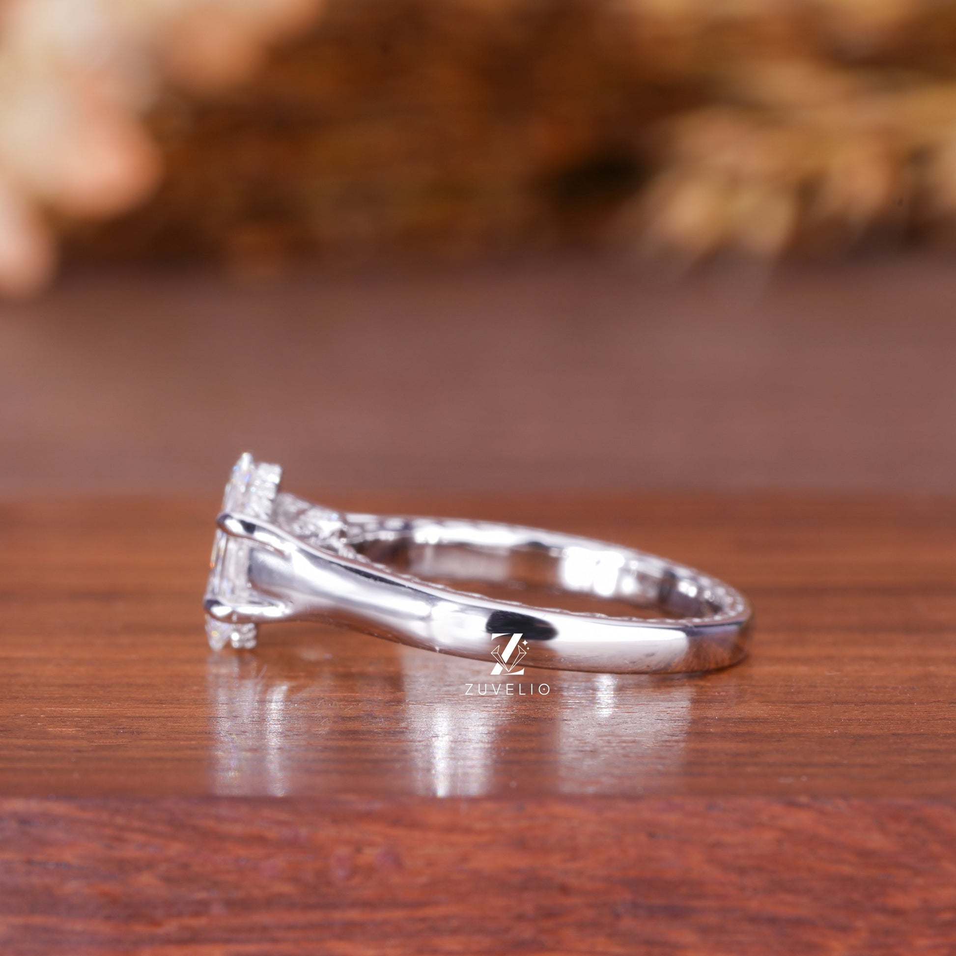 1.19 Ctw Hexagon Diamond Ring