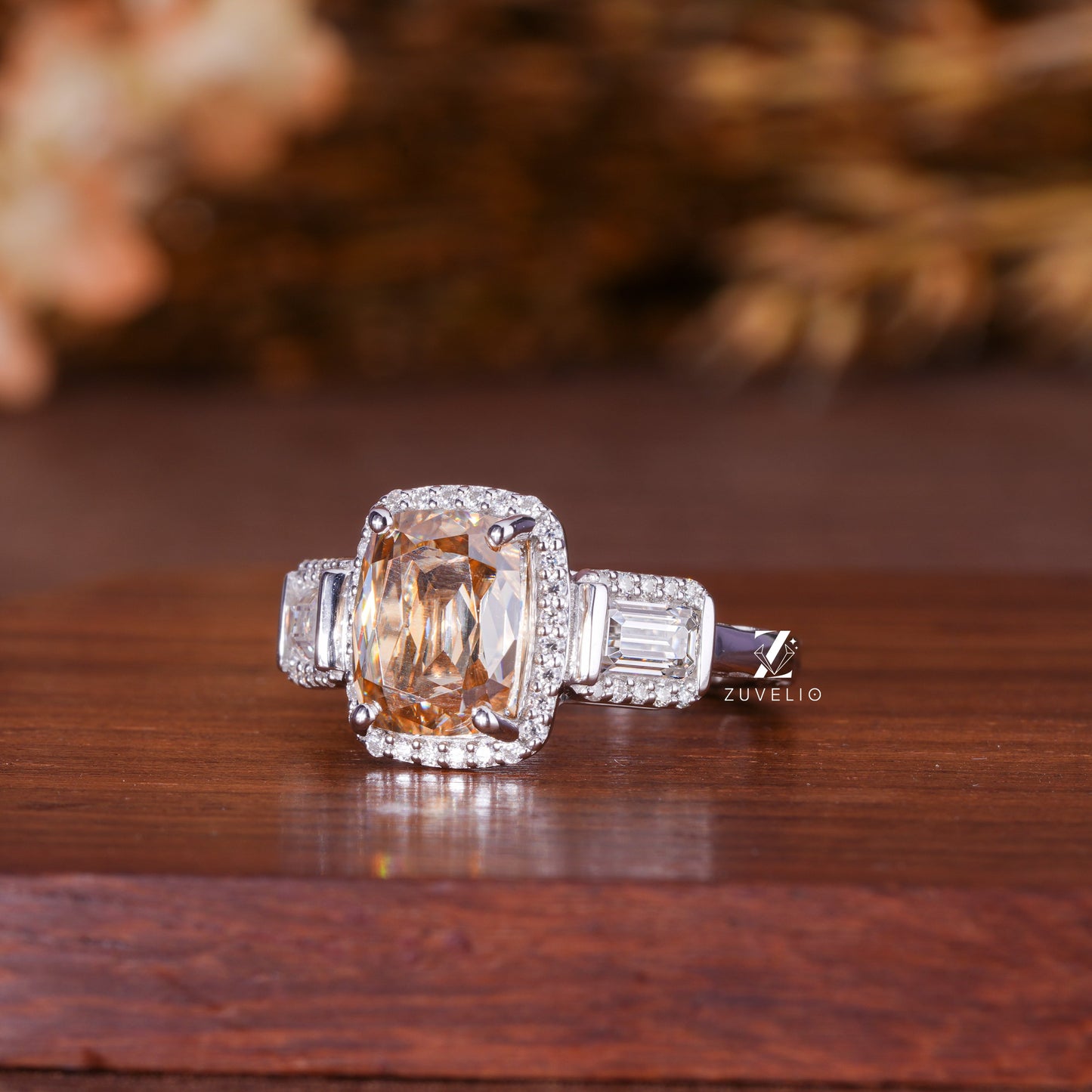 Cushion Moissanite Ring