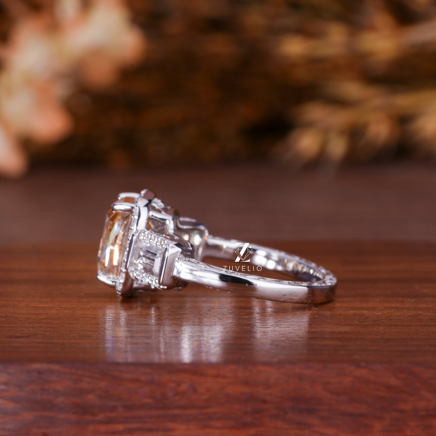 Cushion Moissanite Ring