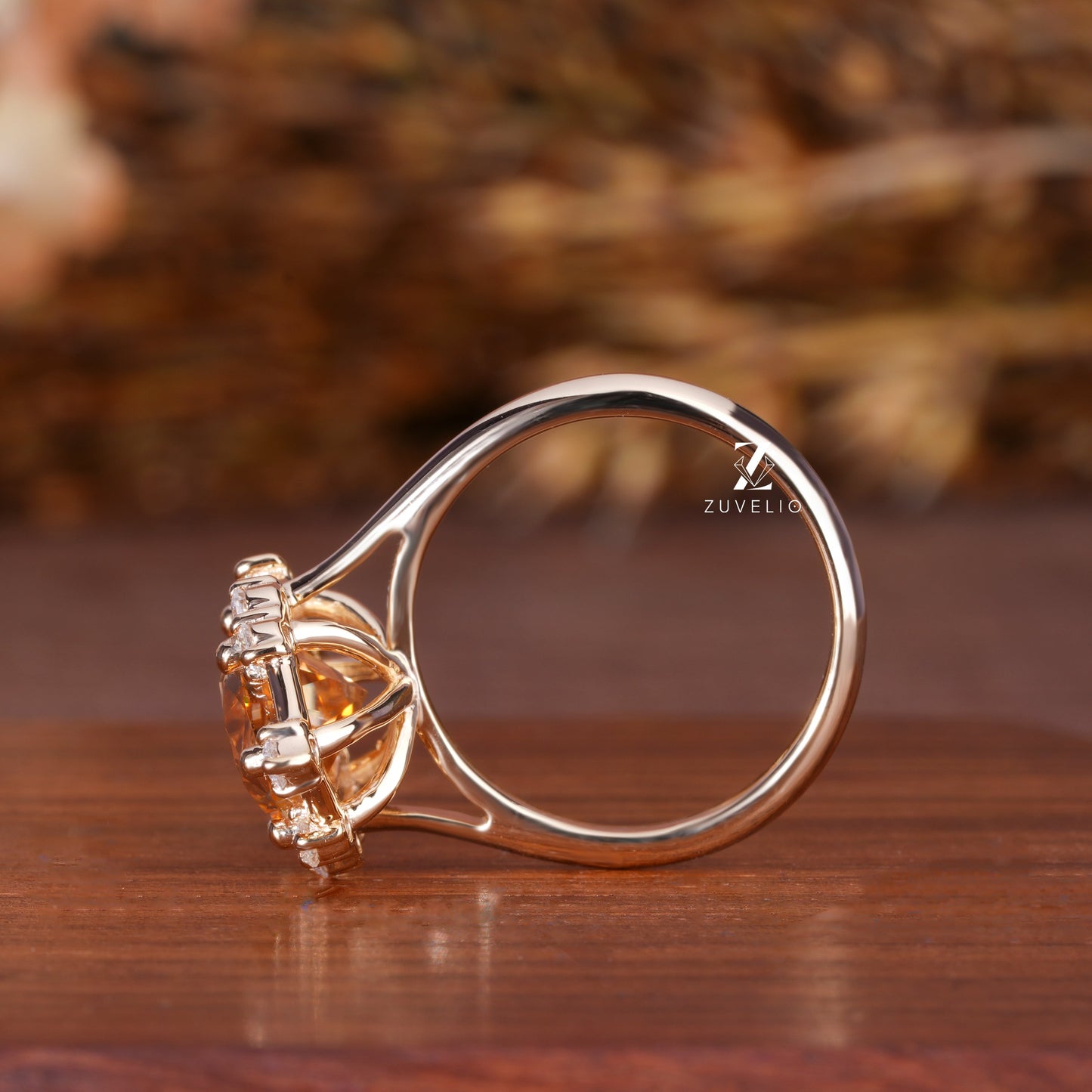 Hexagon Cut Moissanite Ring
