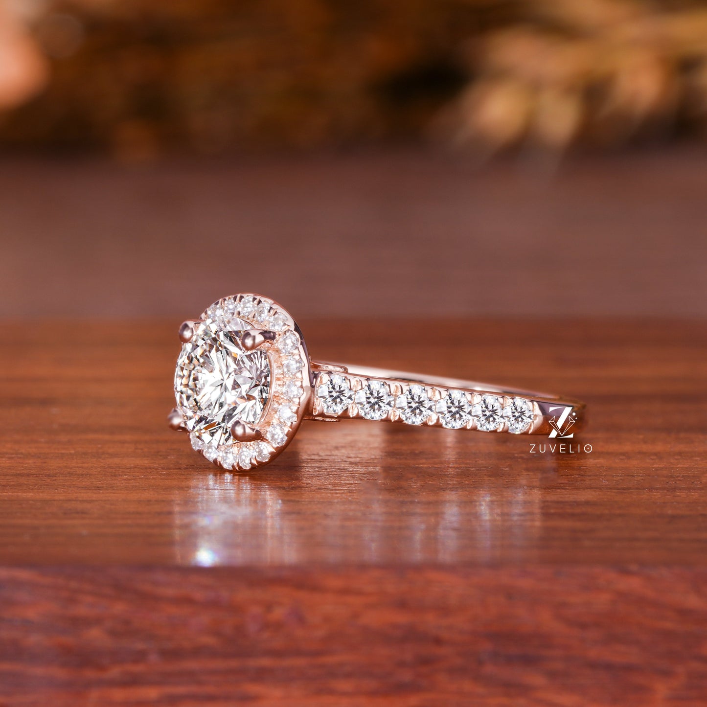 Diamond Halo Rings