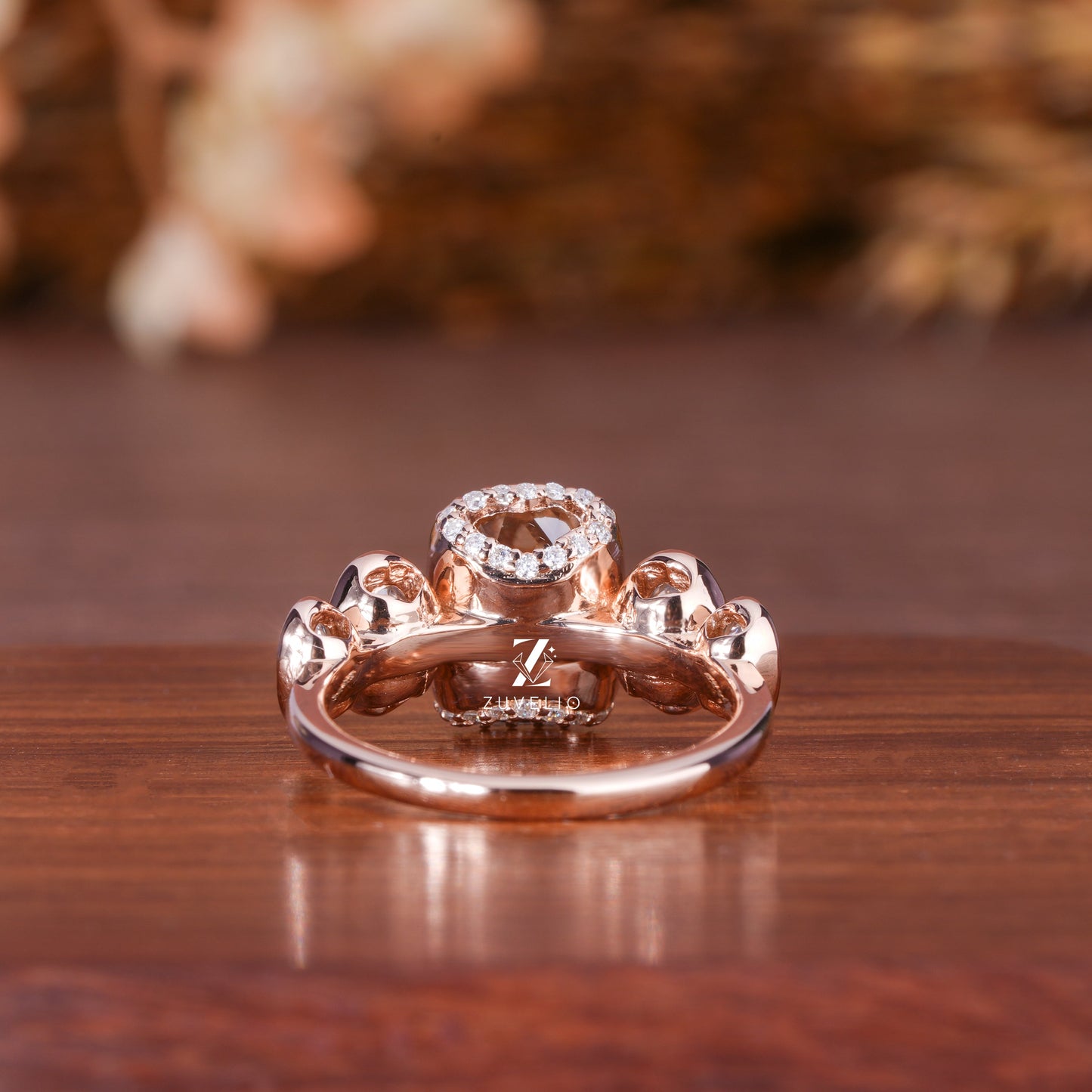 Cushion Chamapgne Moissanite Ring