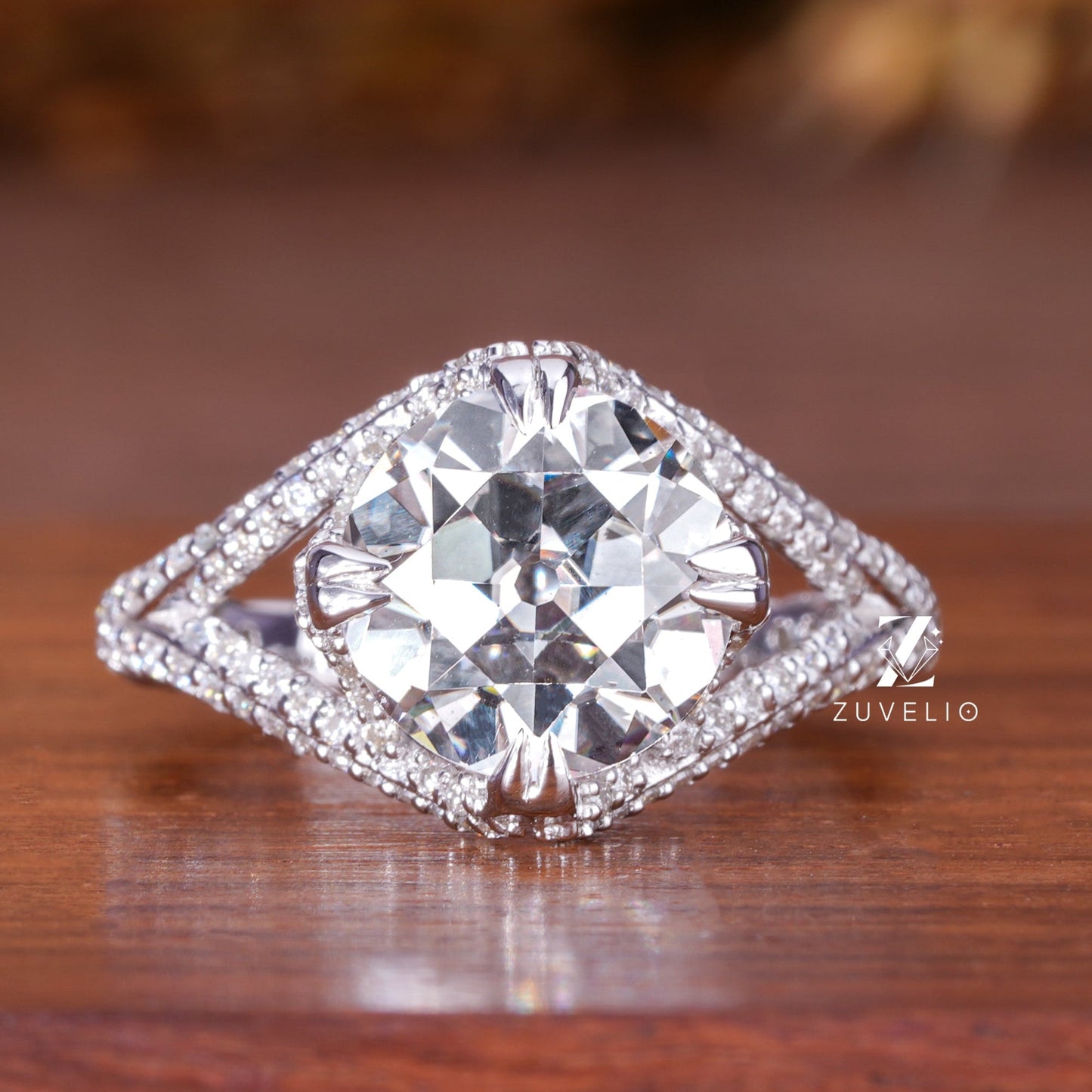 4.06 CTW Old European Cut Ring - Zuvelio.com