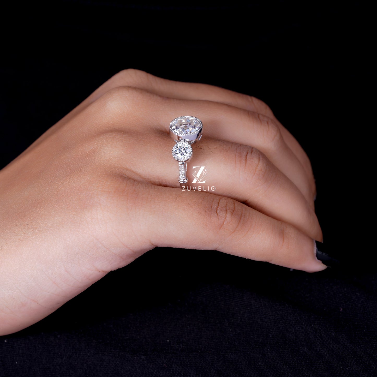 OEC Round Moissanite Ring