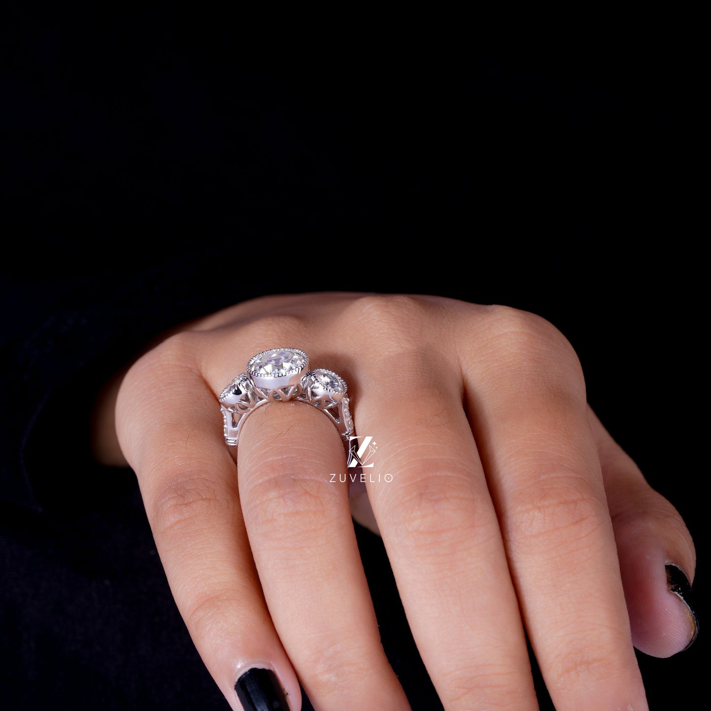 OEC Round Moissanite Ring
