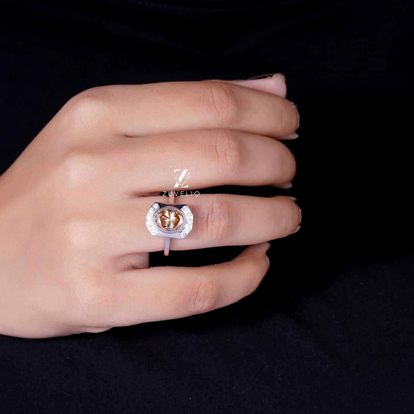 Oval Moissanite Ring