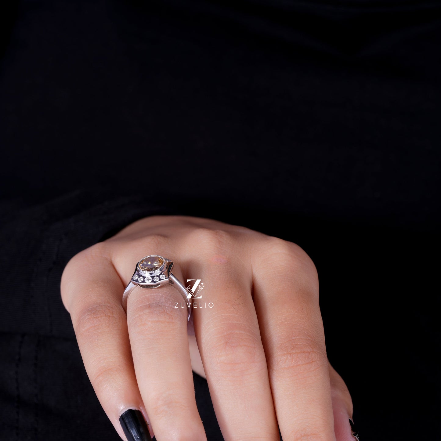 Oval Moissanite Ring
