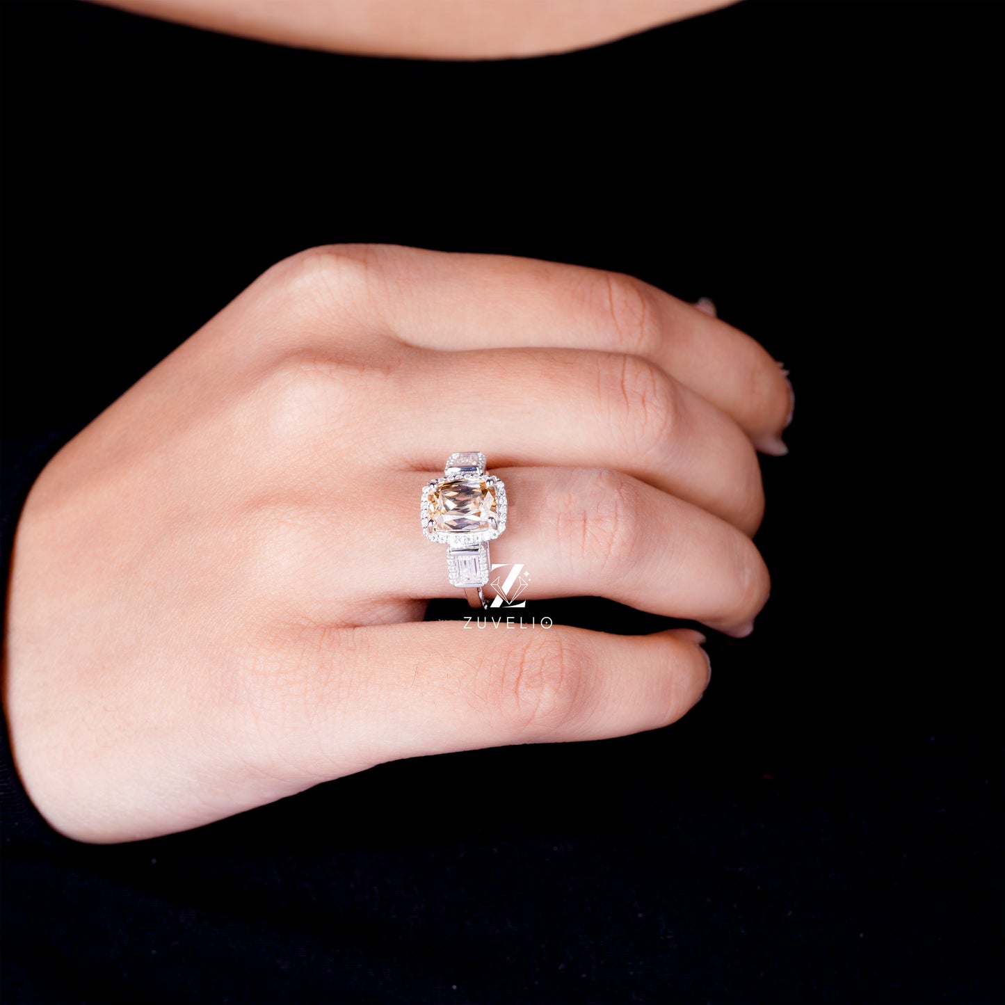 Cushion Moissanite Ring