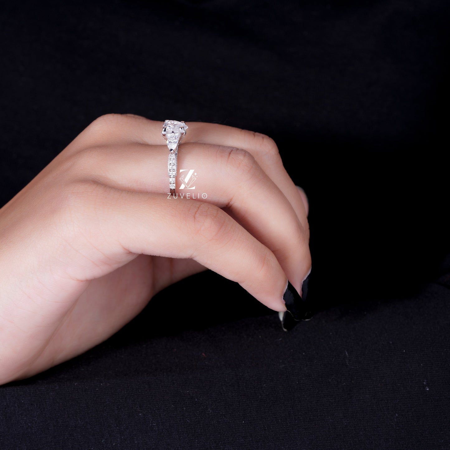 Heart Cut Moissanite Ring