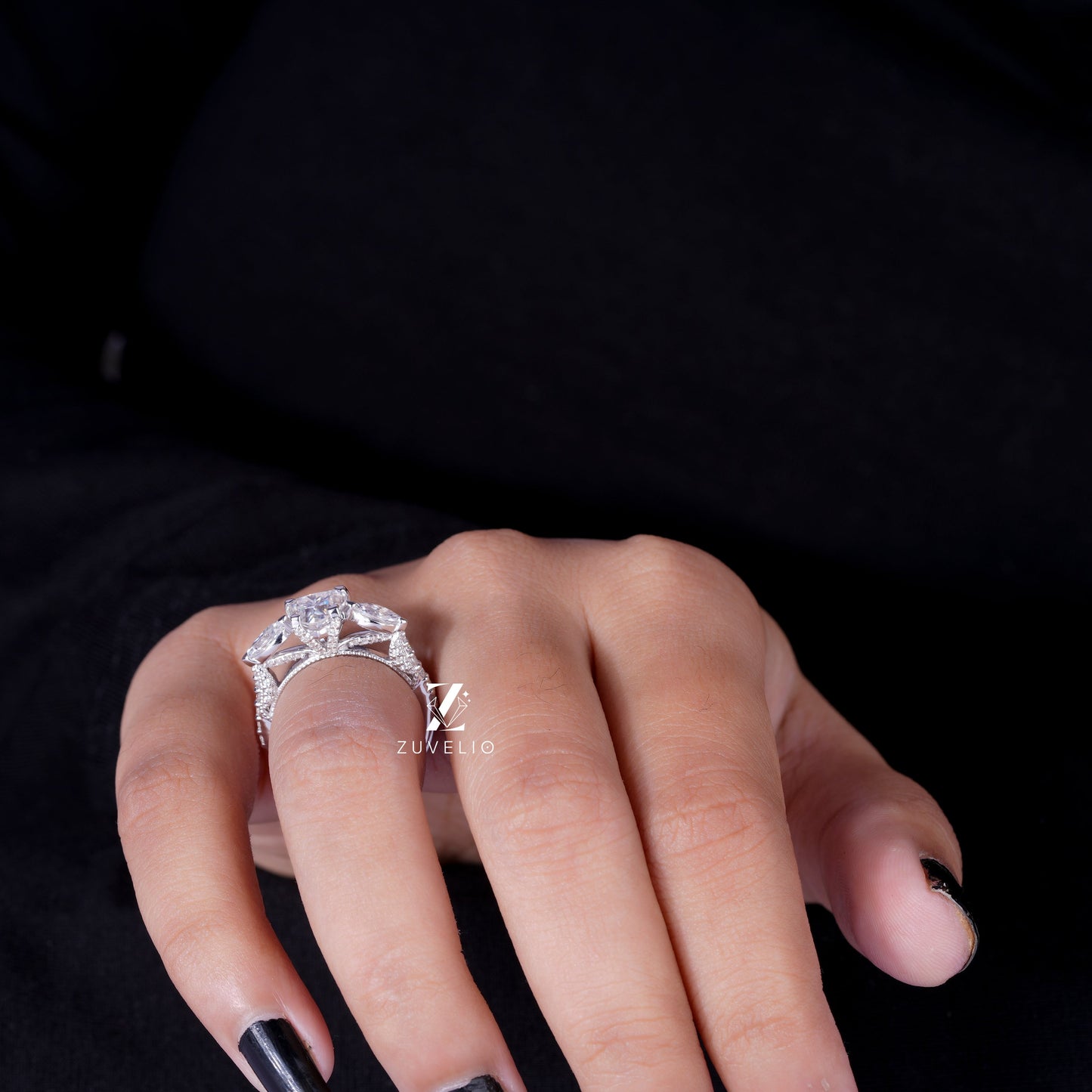 OEC Round Moissanite Ring