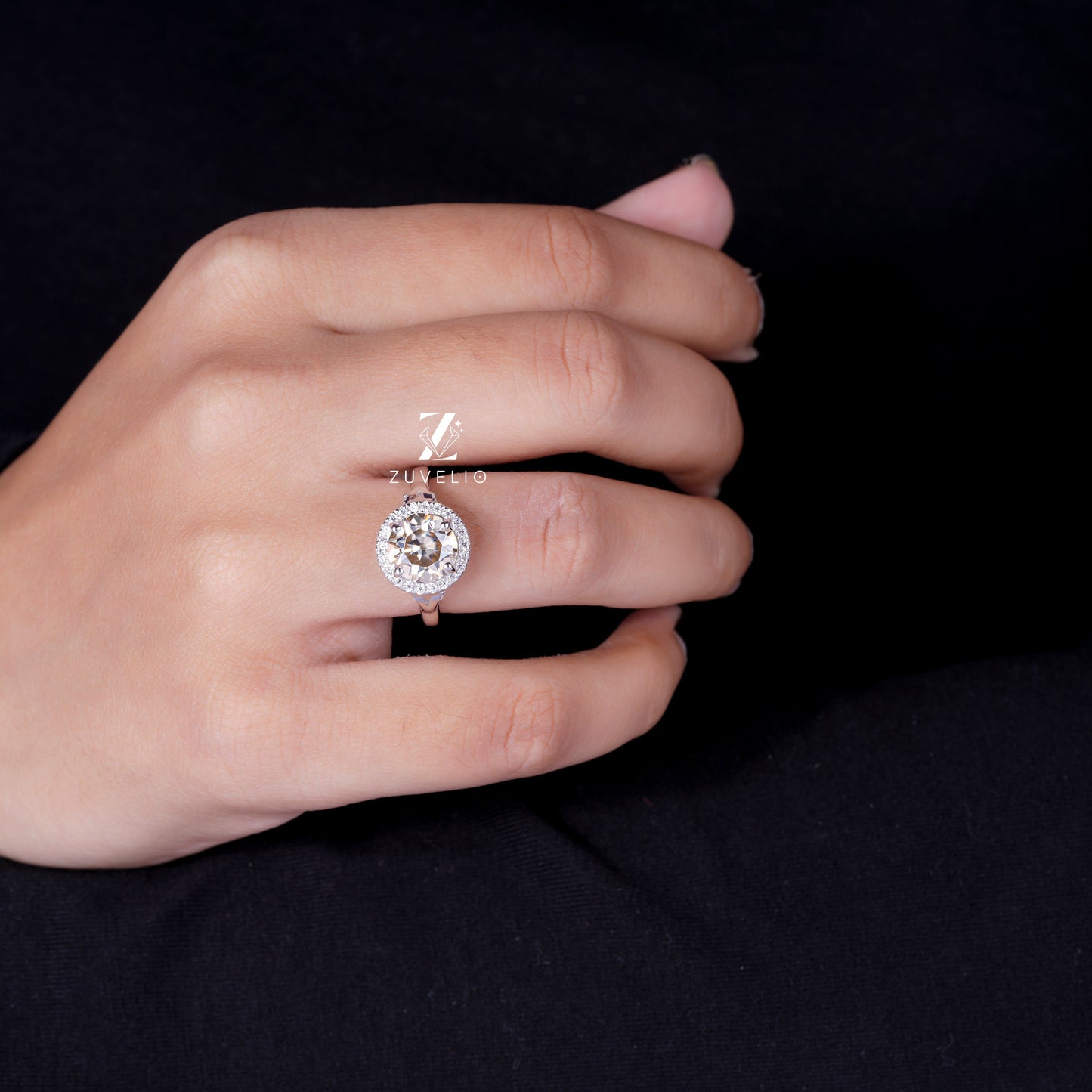 OEC Round Moissanite Ring
