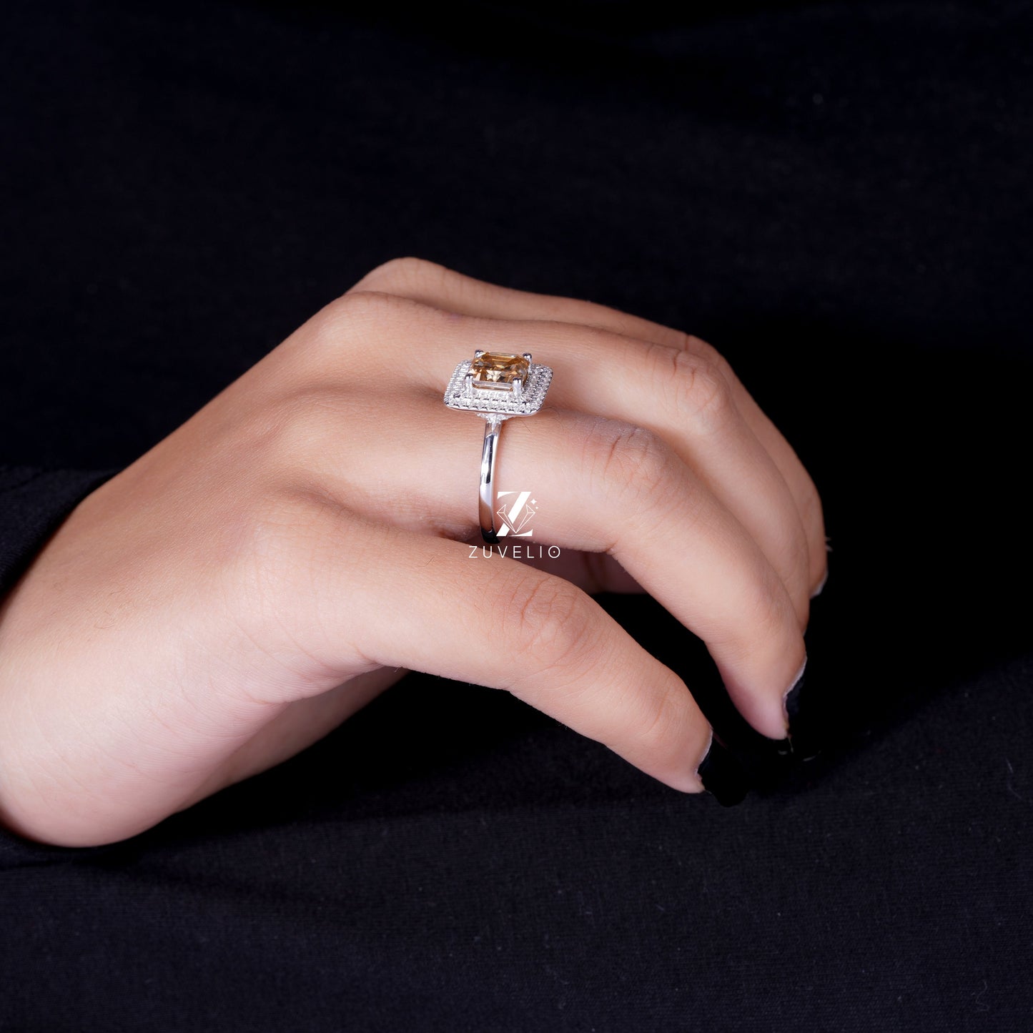 Radiant Cut Moissanite Ring