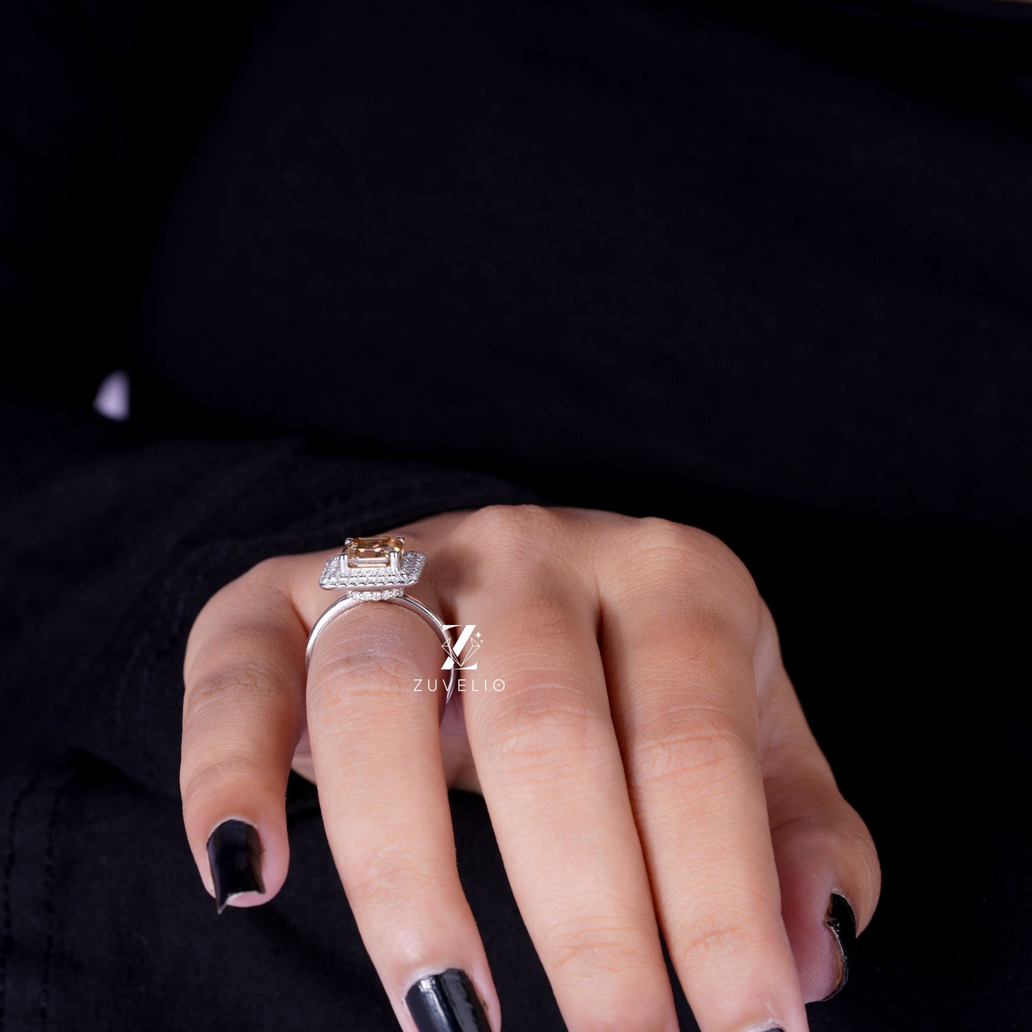 Radiant Cut Moissanite Ring