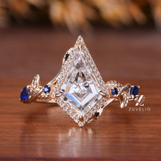 Kite Cut Moissanite Ring