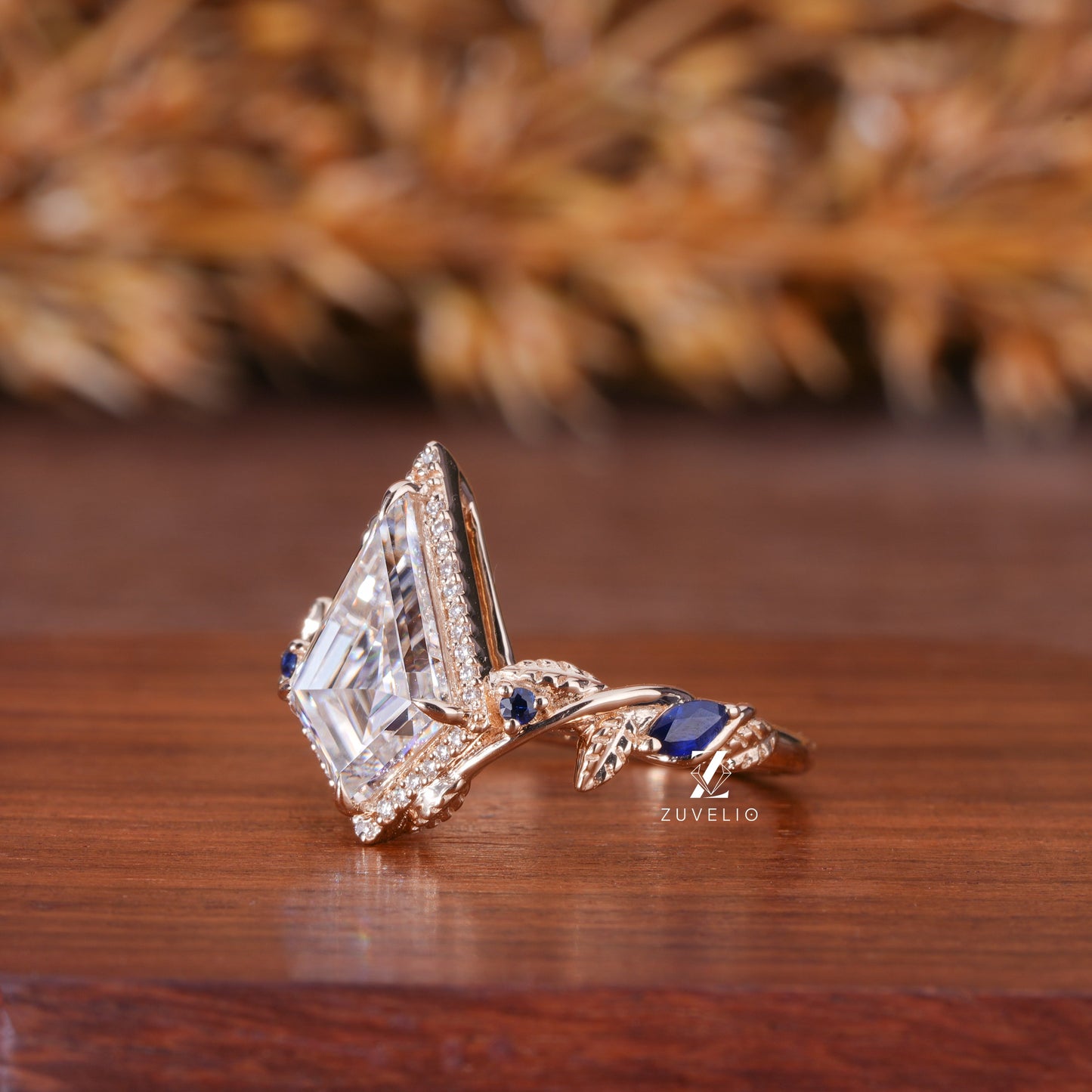 Kite Cut Moissanite Ring