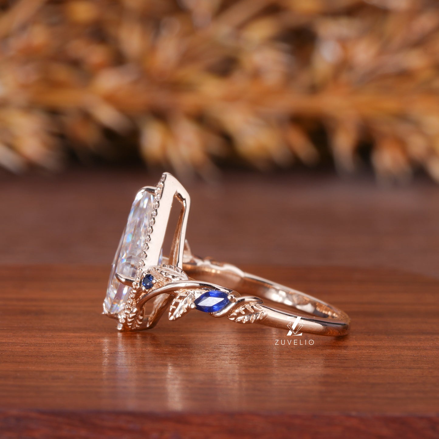 Kite Cut Moissanite Ring