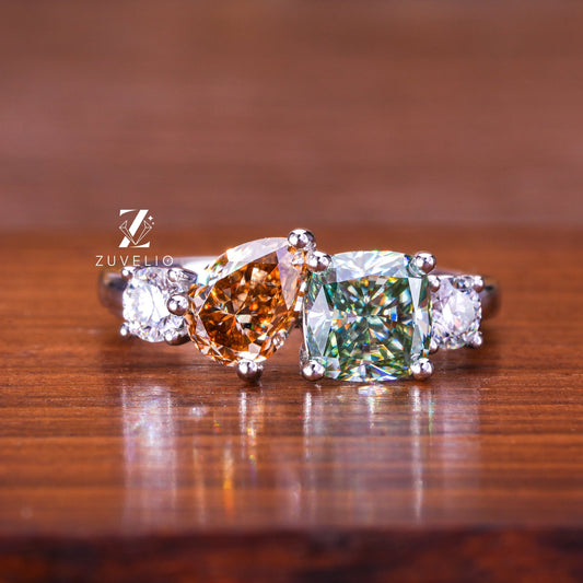 Toi et Moi Moissanite Ring
