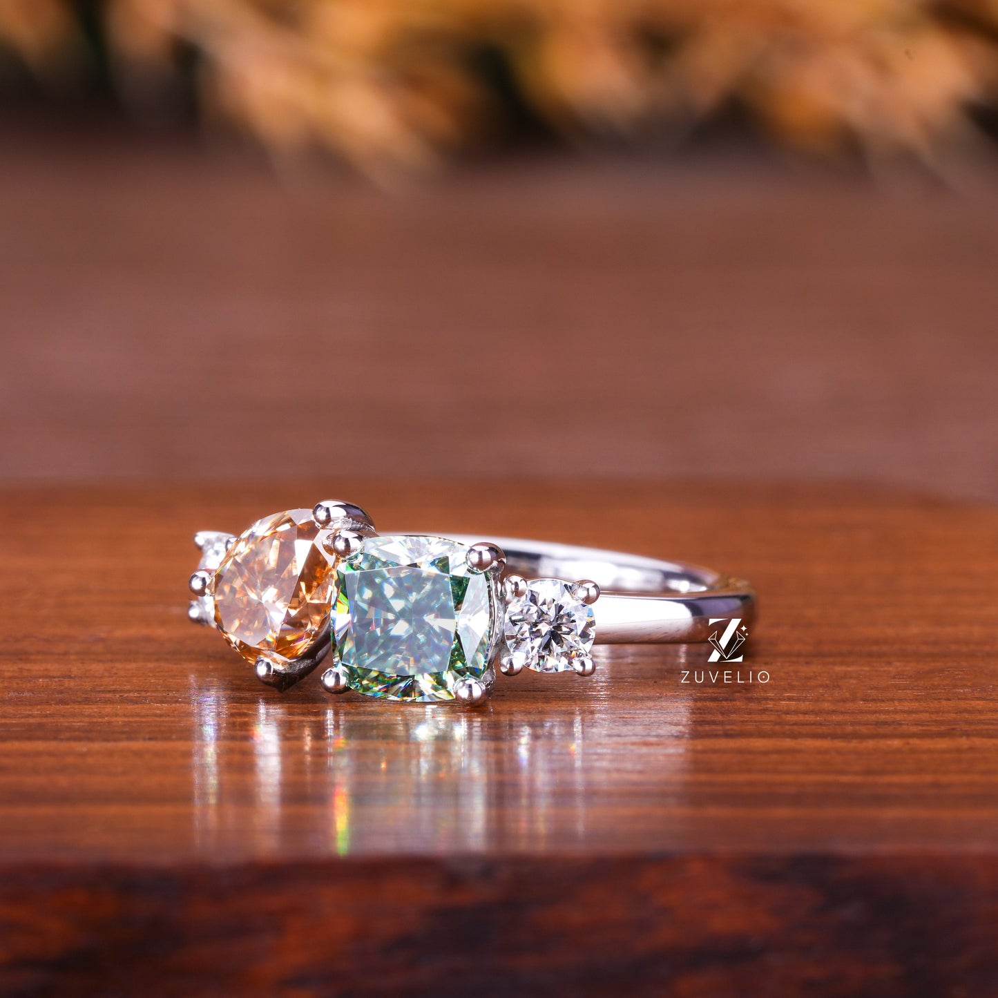 Toi et Moi Moissanite Ring