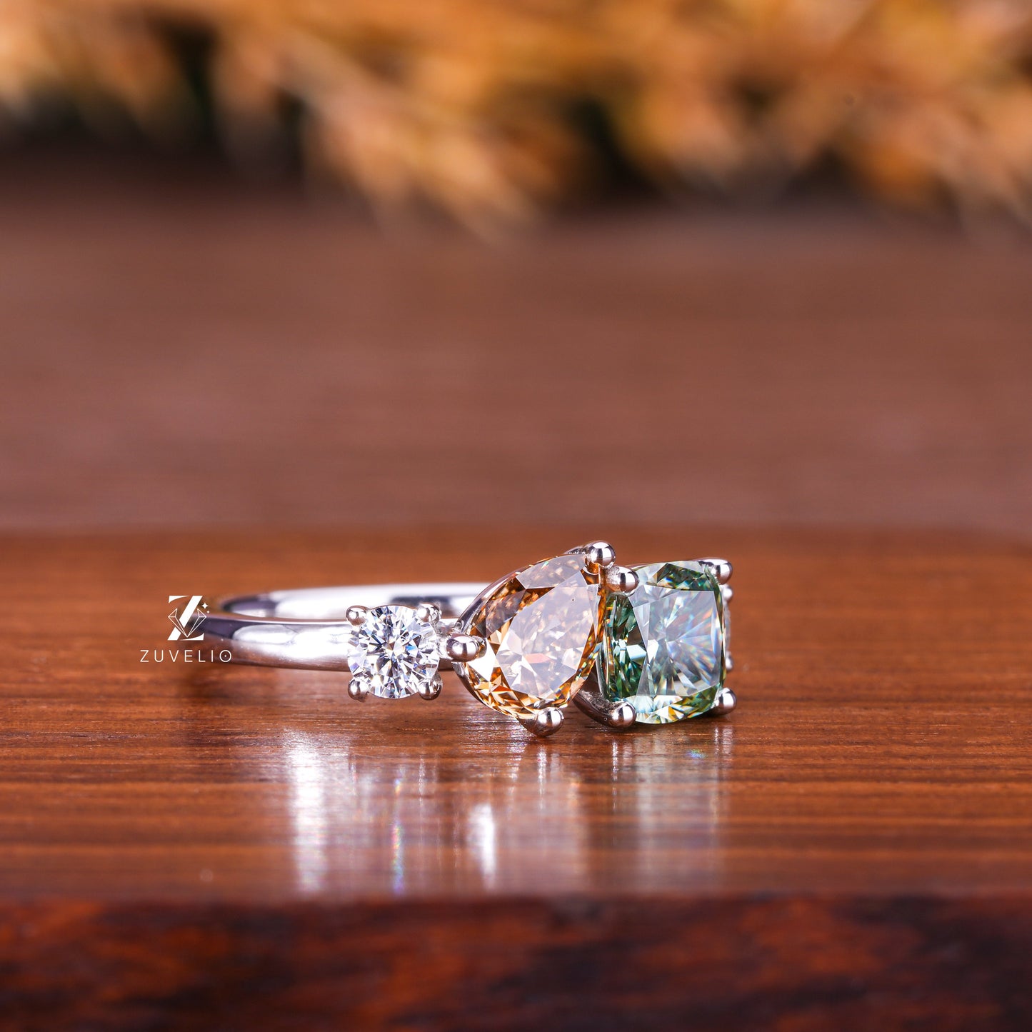 Toi et Moi Moissanite Ring