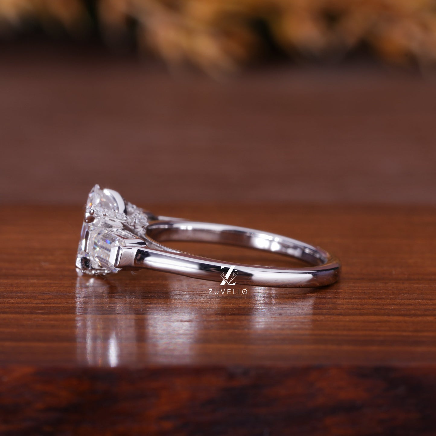 Hexagon Cut Ring
