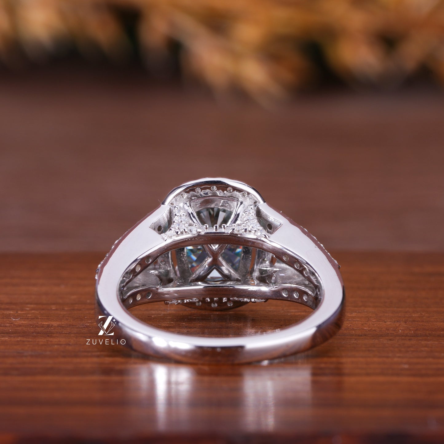 Cushion Cut Moissanite Ring