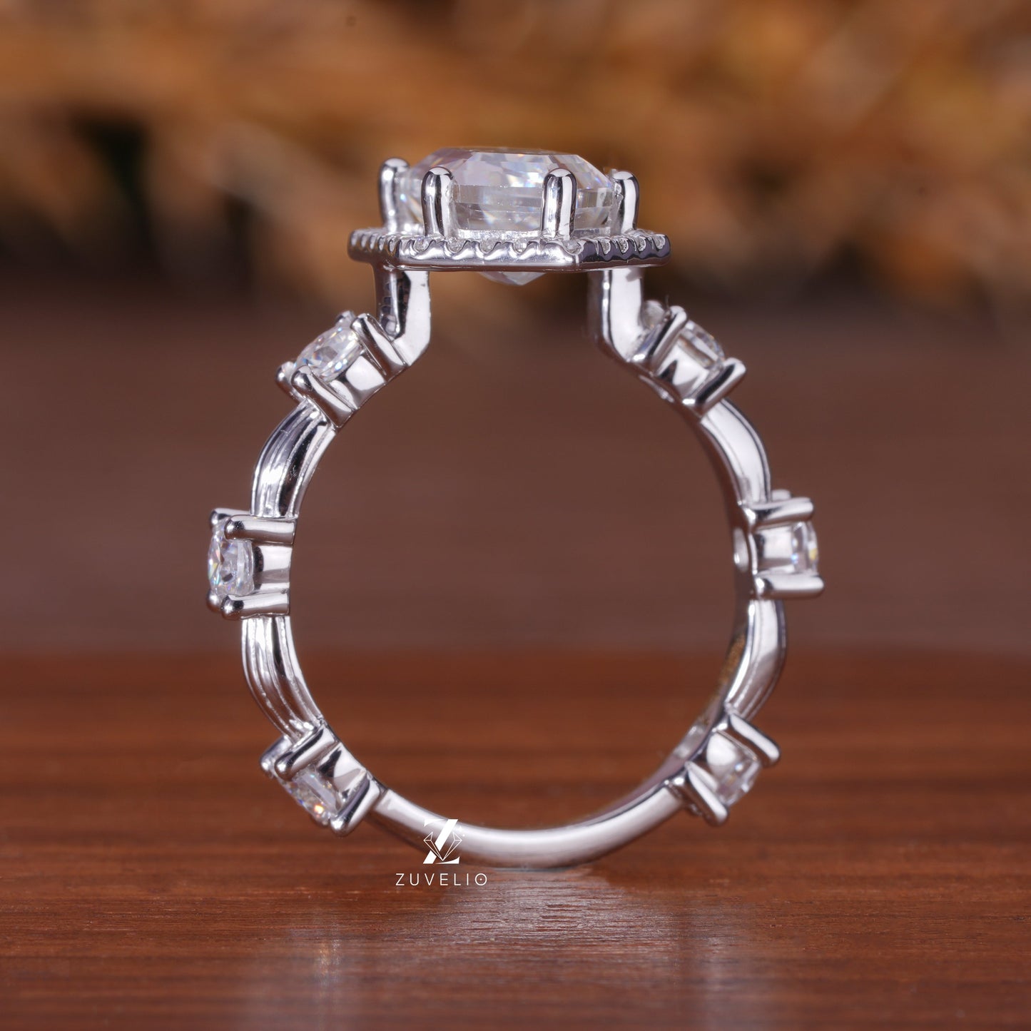 Hexagon Criss Cut Ring