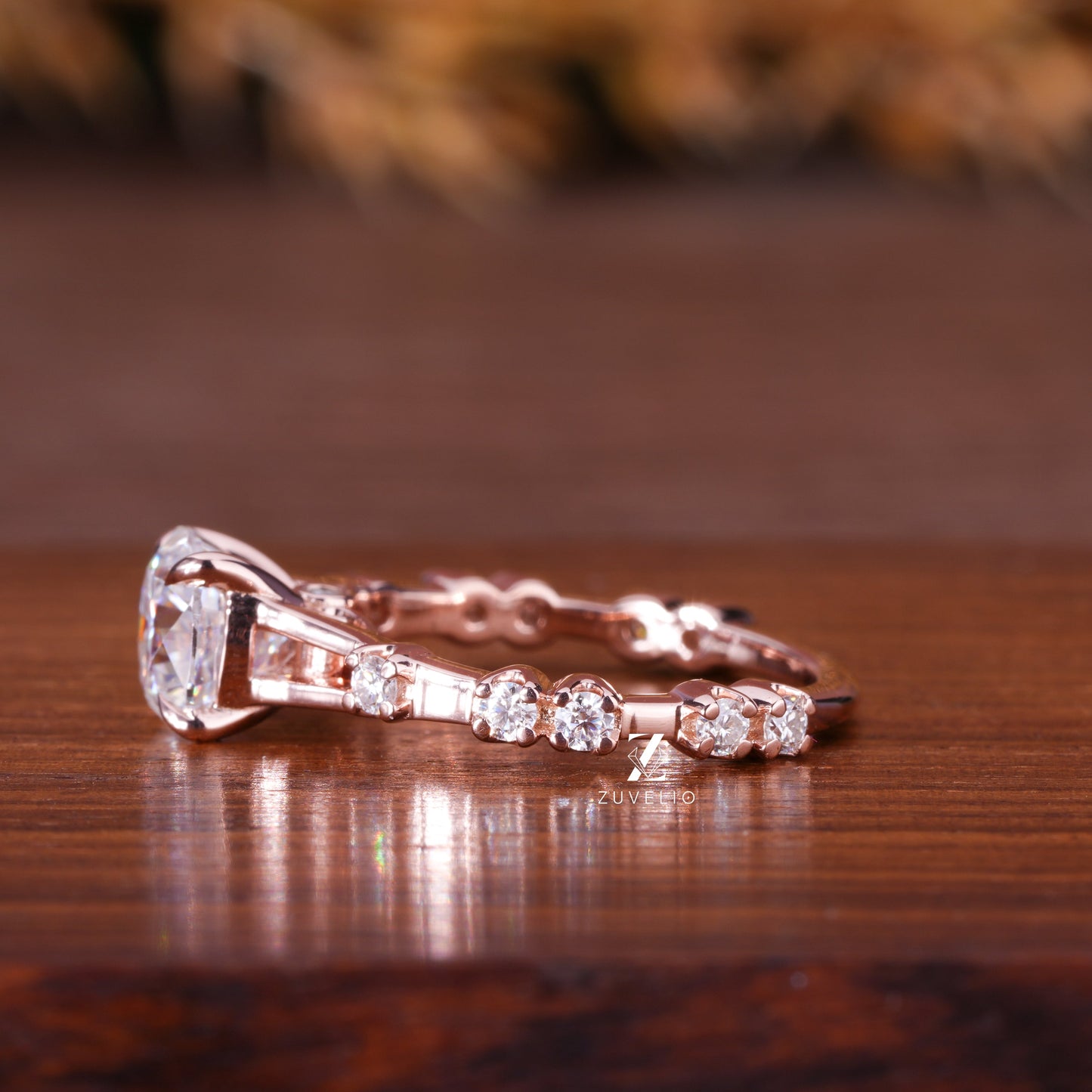 Cushion Moissanite Engagement Ring