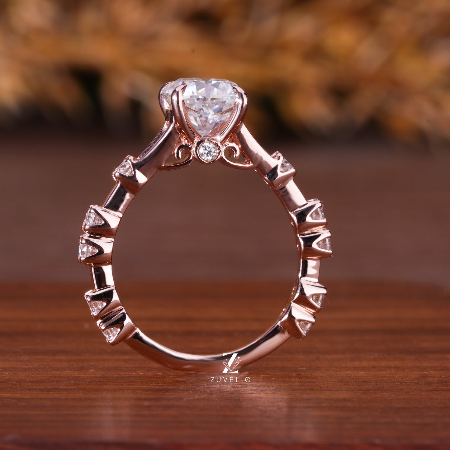 Cushion Moissanite Engagement Ring