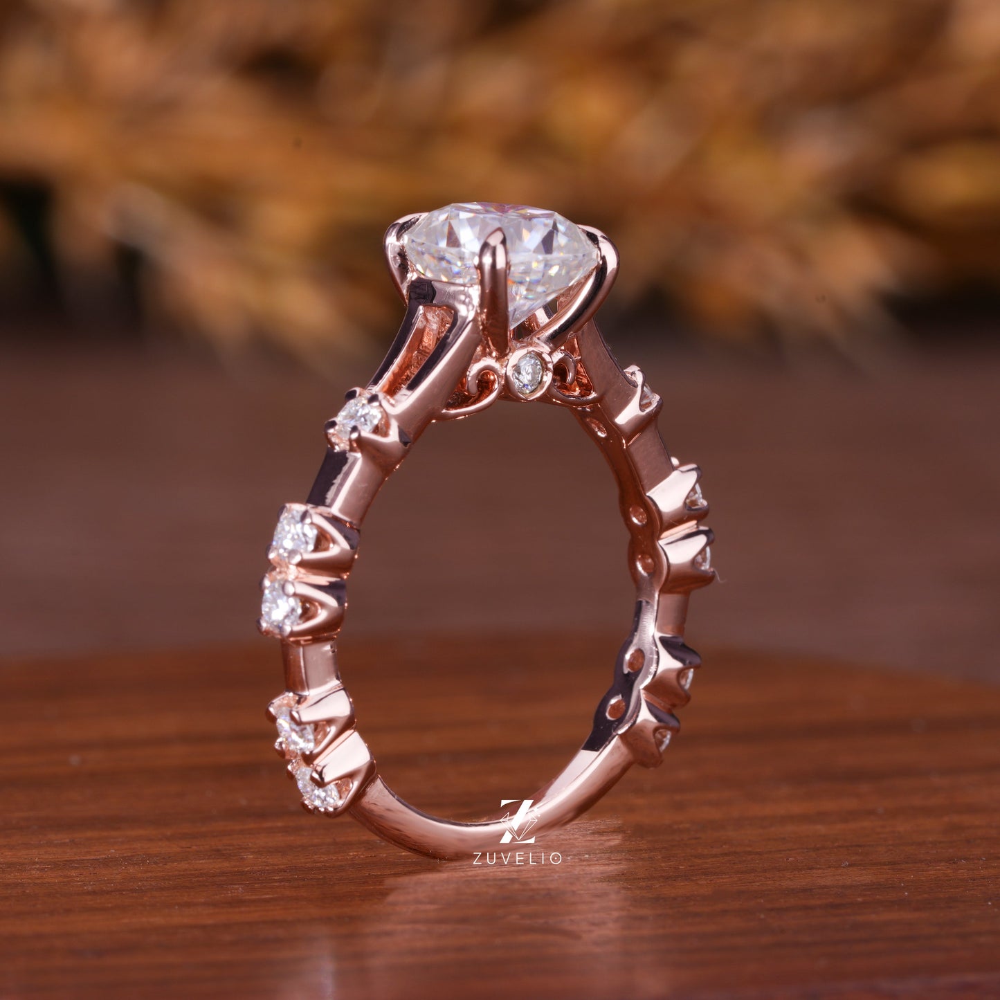 Cushion Moissanite Engagement Ring