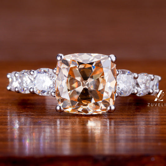 OMC Cushion Moissanite Ring