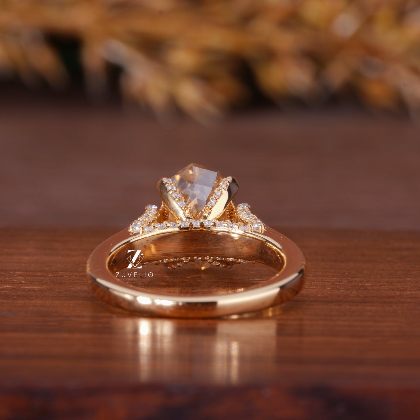 Step Cut Moissanite Ring