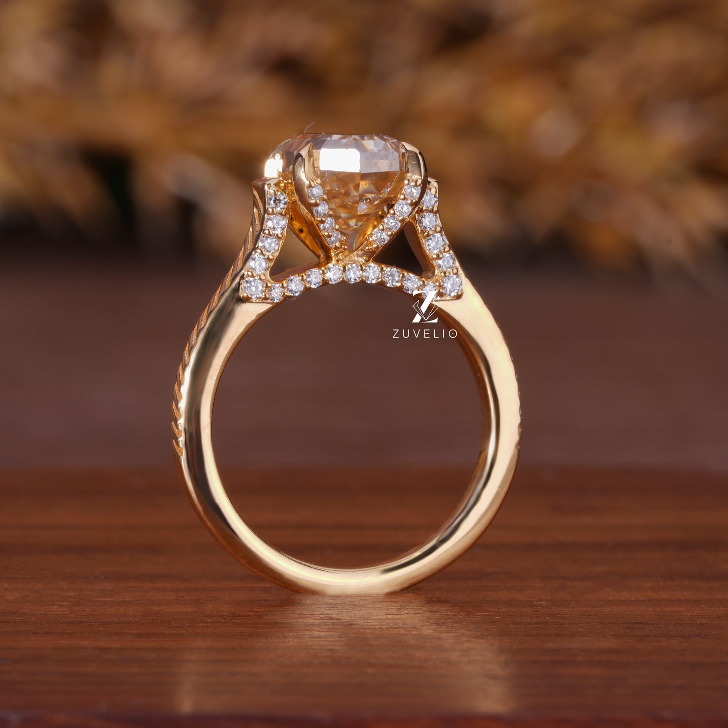 Step Cut Moissanite Ring