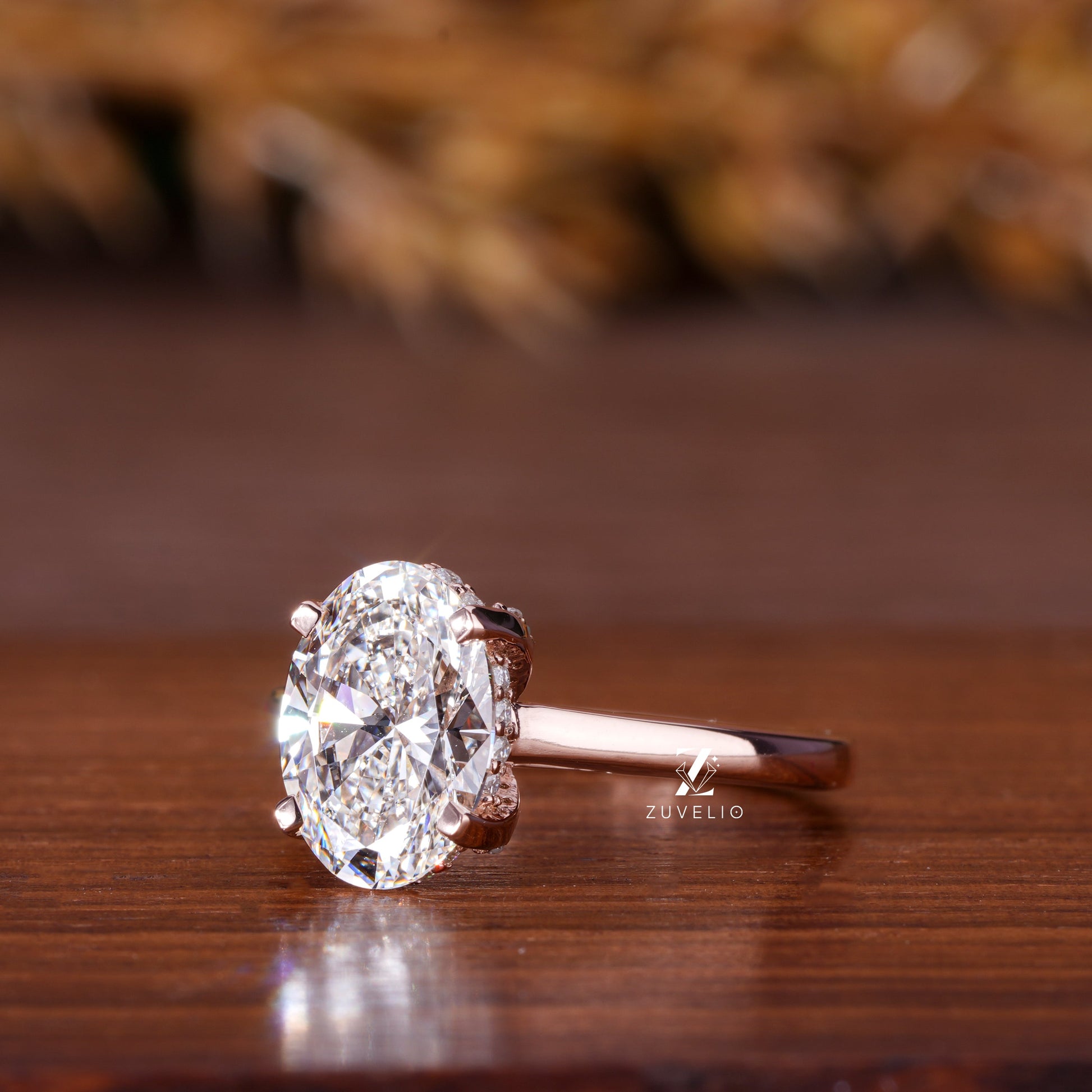 2.30 CTW Oval Cut Lab Diamond Ring