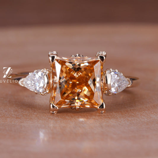 Princess Cut Moissanite Ring