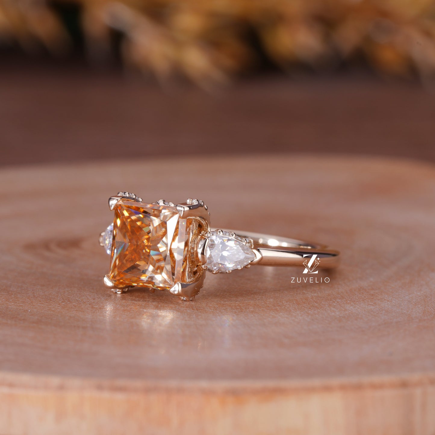 Princess Cut Moissanite Ring