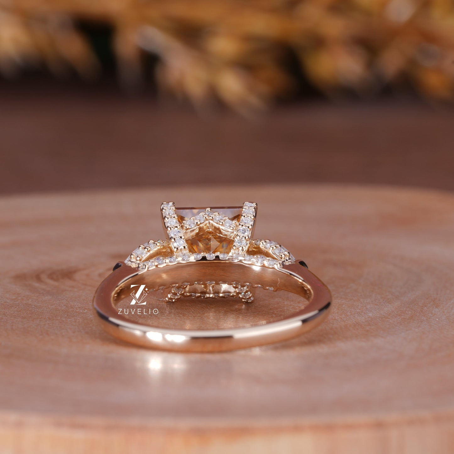 Princess Cut Moissanite Ring
