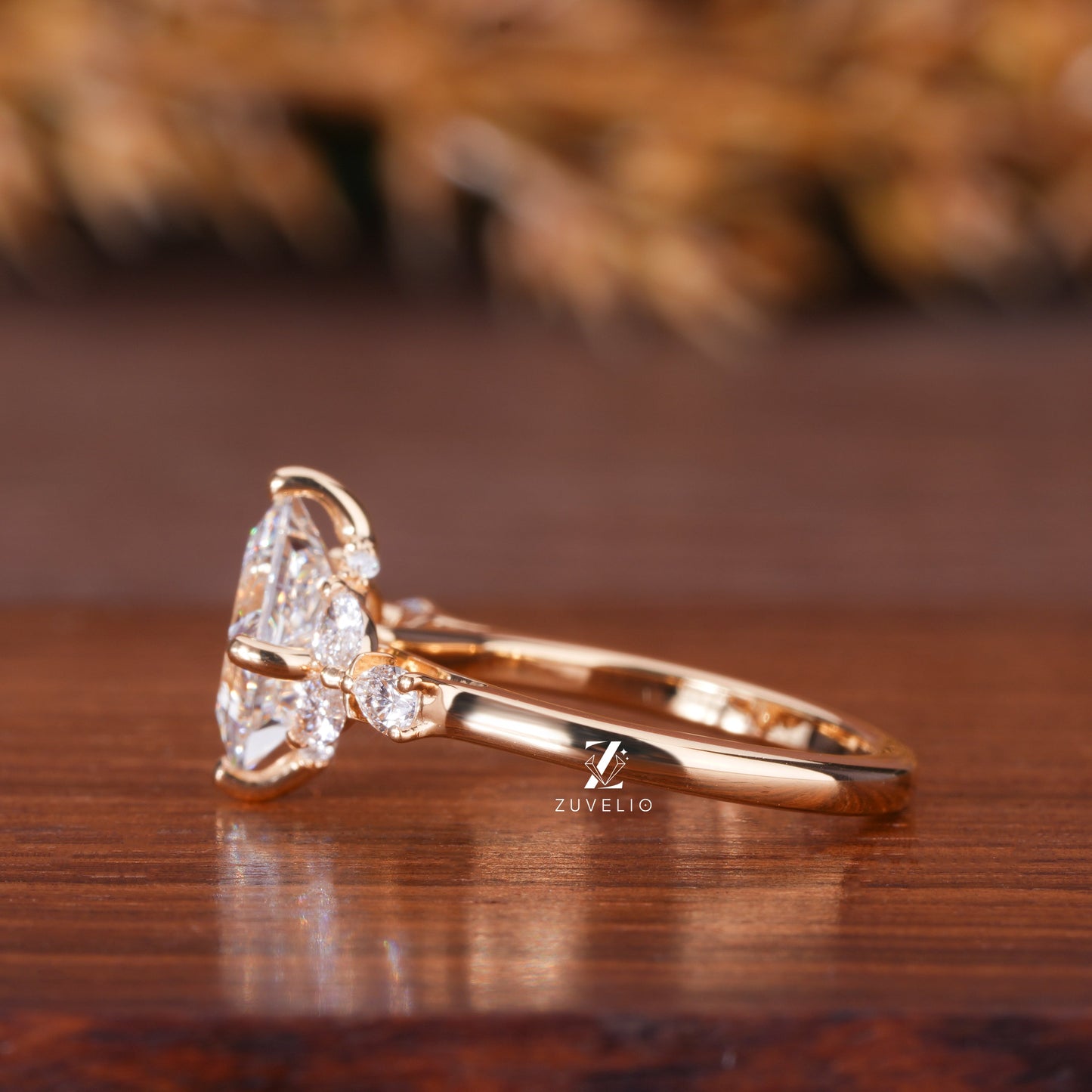 Princess Cut Lab Diamond Engagement Ring